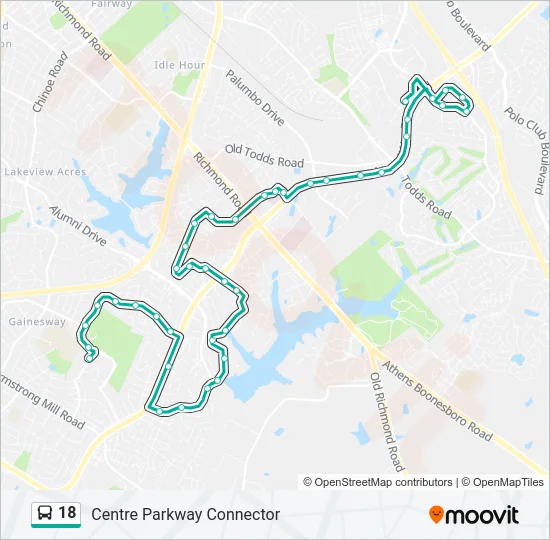 18 Bus Line Map