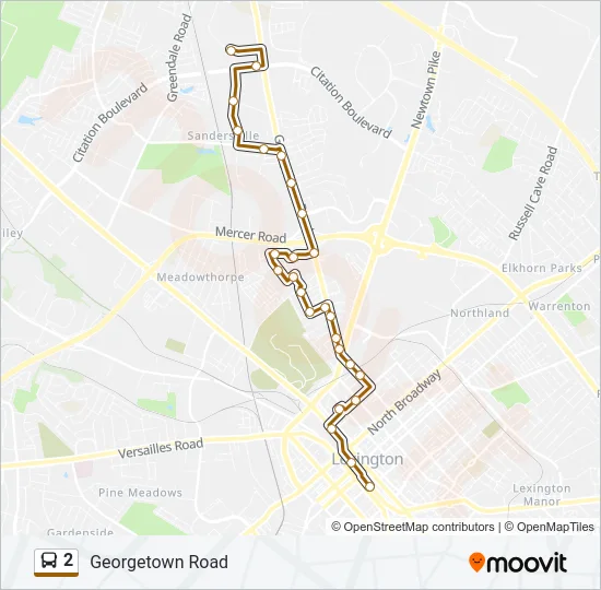 2 Bus Line Map