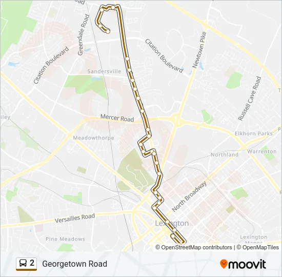 2 Bus Line Map