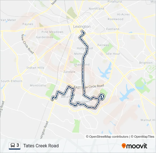 3 Bus Line Map
