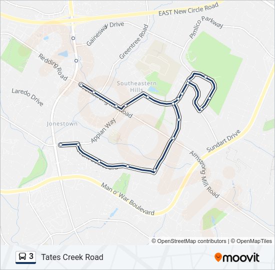 3 Bus Line Map