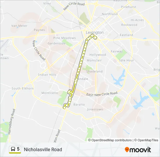 5 Bus Line Map