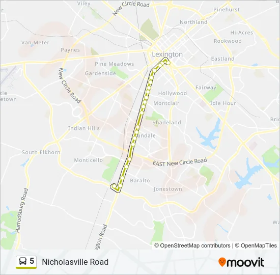 5 Bus Line Map