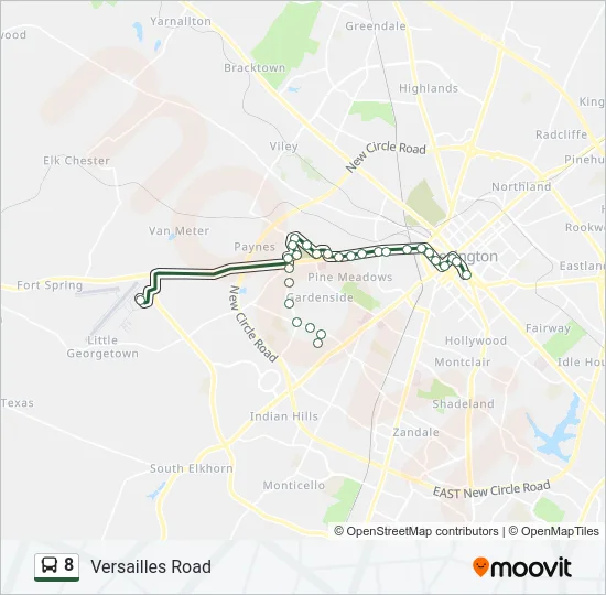 8 Bus Line Map