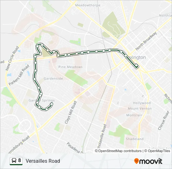 8 Bus Line Map