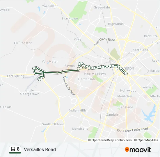 8 Bus Line Map