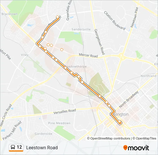12 Bus Line Map