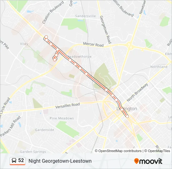 52 Bus Line Map