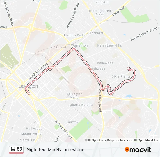 59 Bus Line Map