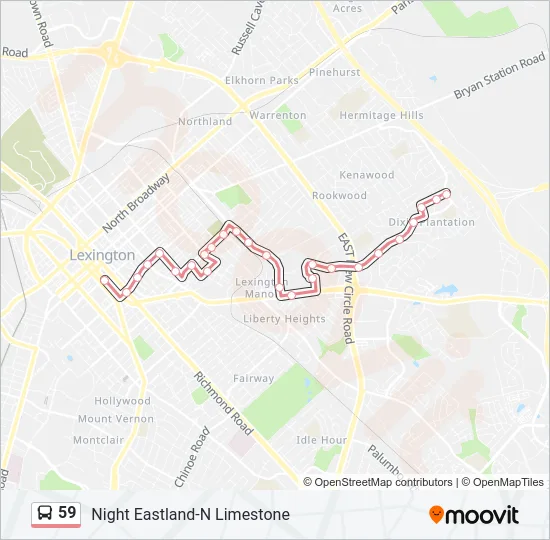 59 Bus Line Map
