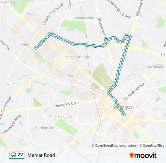 22 Bus Line Map