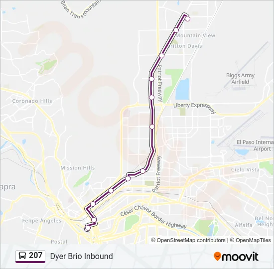 207 Bus Line Map