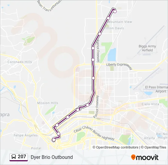 207 Bus Line Map