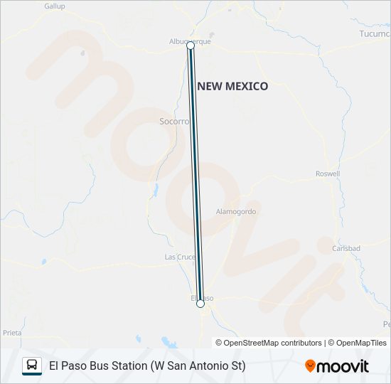 GREYHOUND US1140 Bus Line Map