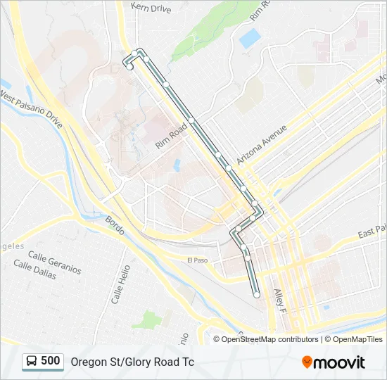 500 Bus Line Map