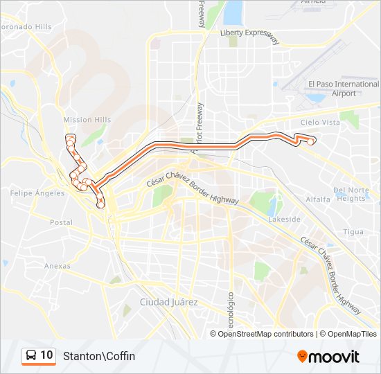 10 Bus Line Map