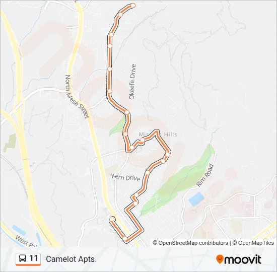 11 Bus Line Map