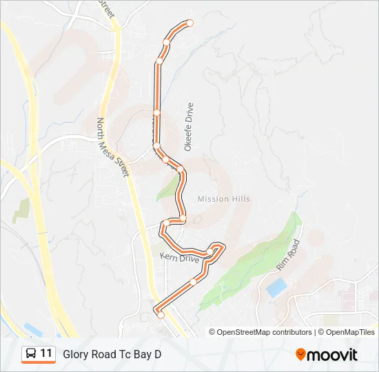 11 Bus Line Map