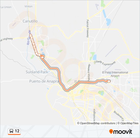 12 bus Line Map