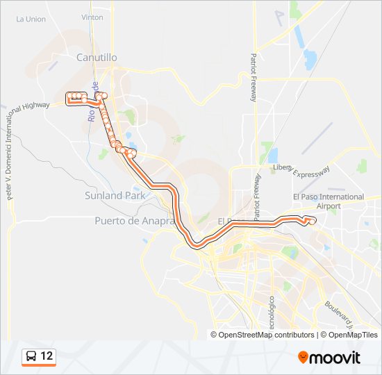 12 bus Line Map