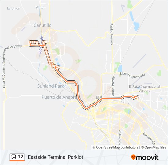 12 Bus Line Map