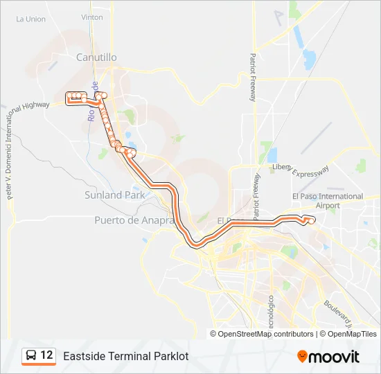 12 Bus Line Map