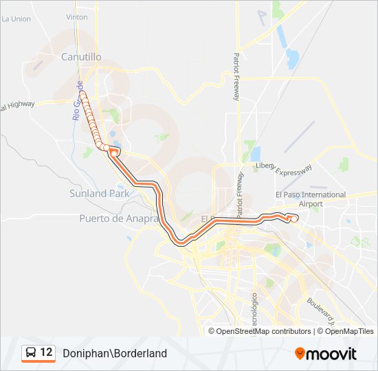 12 Bus Line Map