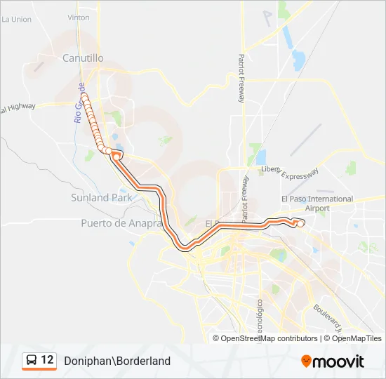 12 Bus Line Map