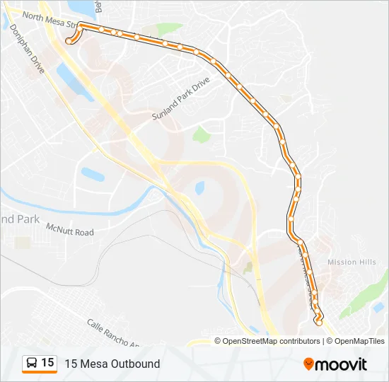 15 Bus Line Map