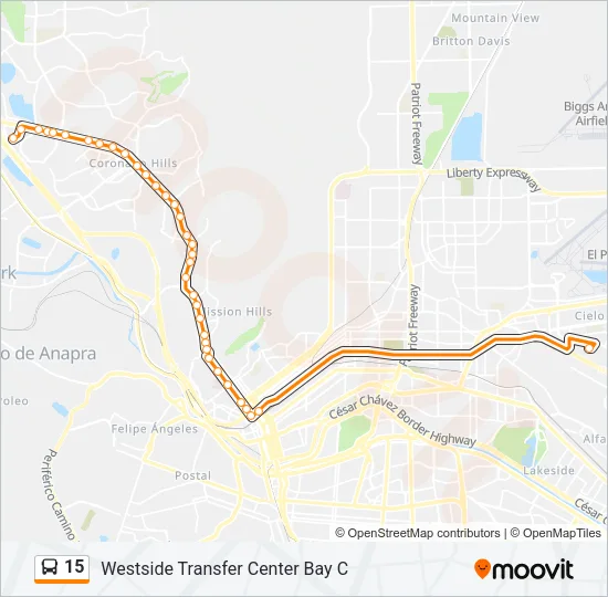 15 Bus Line Map