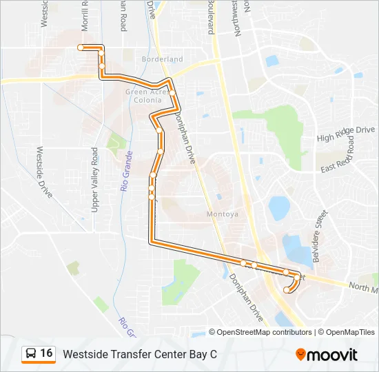 16 Bus Line Map