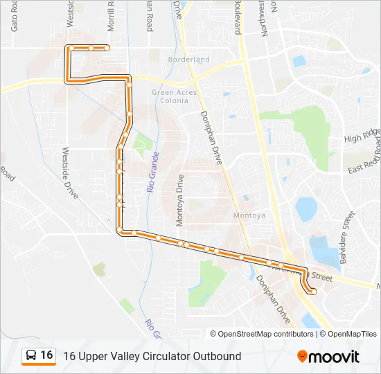 16 Bus Line Map