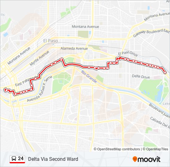 24 bus Line Map