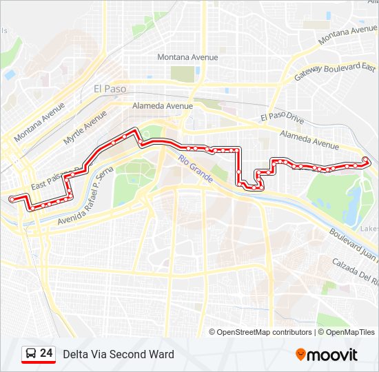 24 Bus Line Map