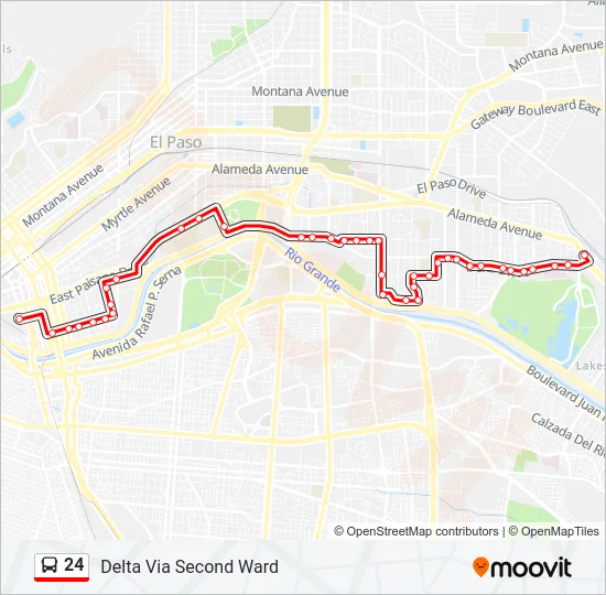 24 Bus Line Map