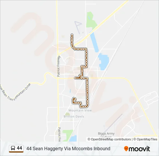 44 Bus Line Map