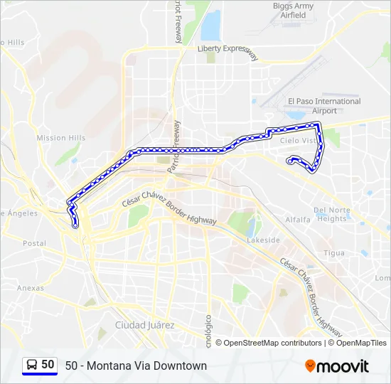 50 Bus Line Map