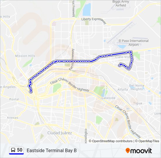 50 Bus Line Map