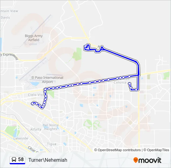 58 Bus Line Map