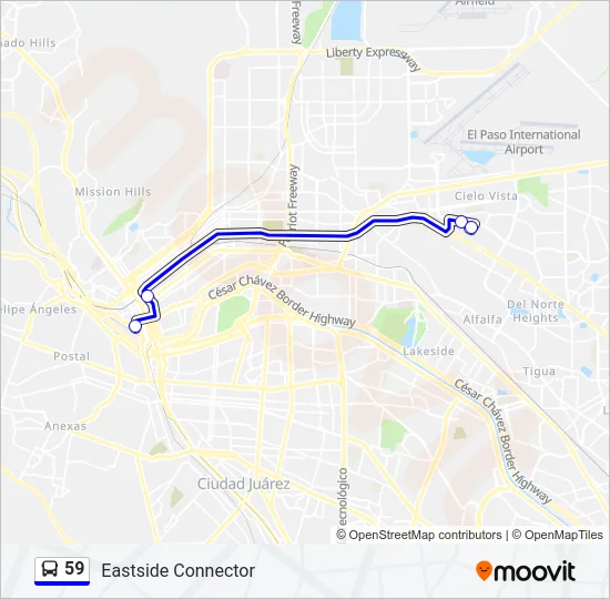 59 Bus Line Map