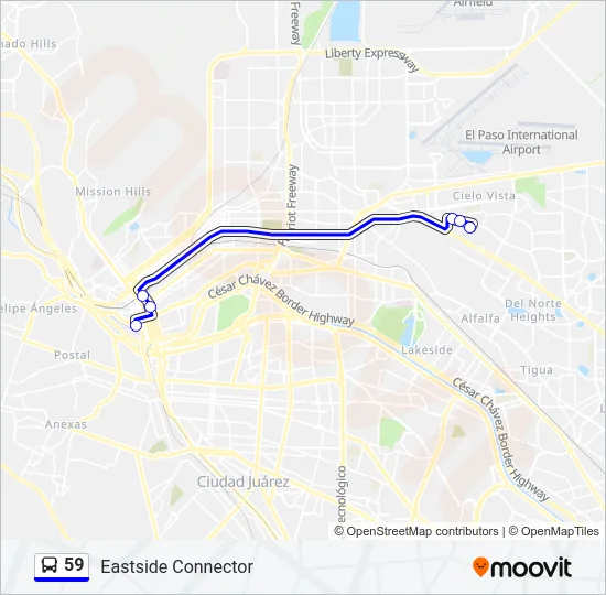 59 Bus Line Map