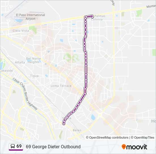 69 Bus Line Map