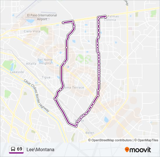 69 Bus Line Map