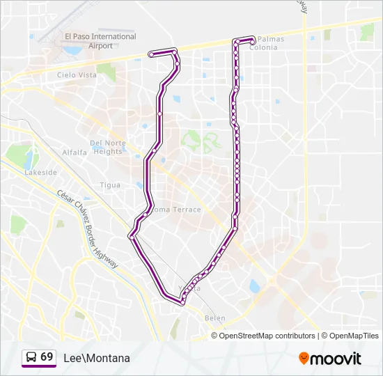 69 Bus Line Map