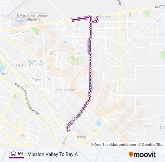 69 Bus Line Map