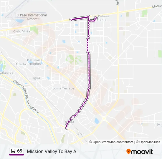69 Bus Line Map