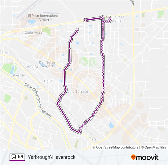 69 Bus Line Map