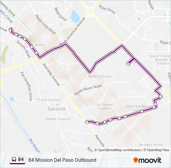 84 Bus Line Map