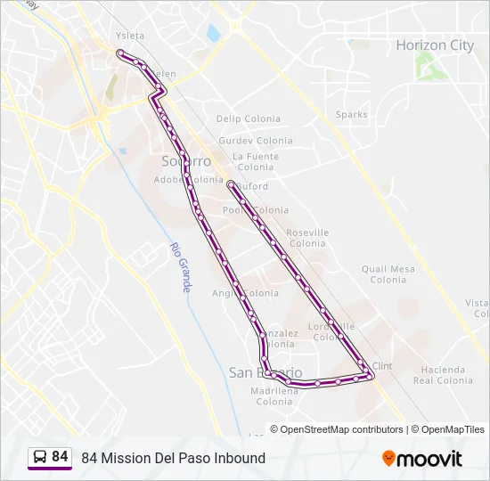 84 Bus Line Map