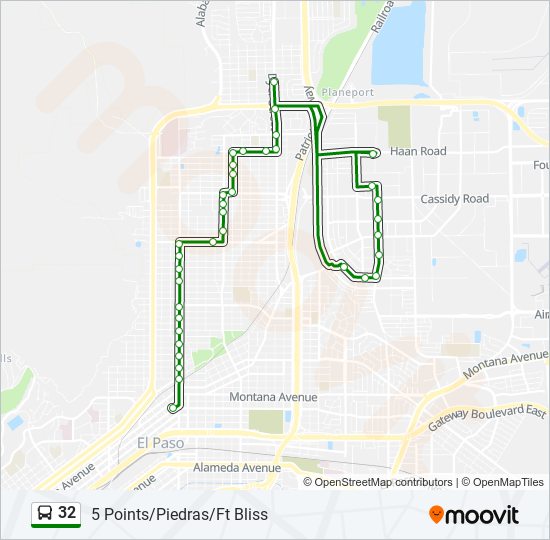 32 bus Line Map